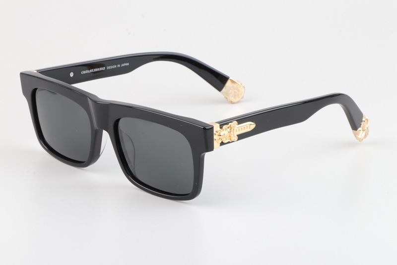 Sluss Bussin Sunglasses Black Gold Gray