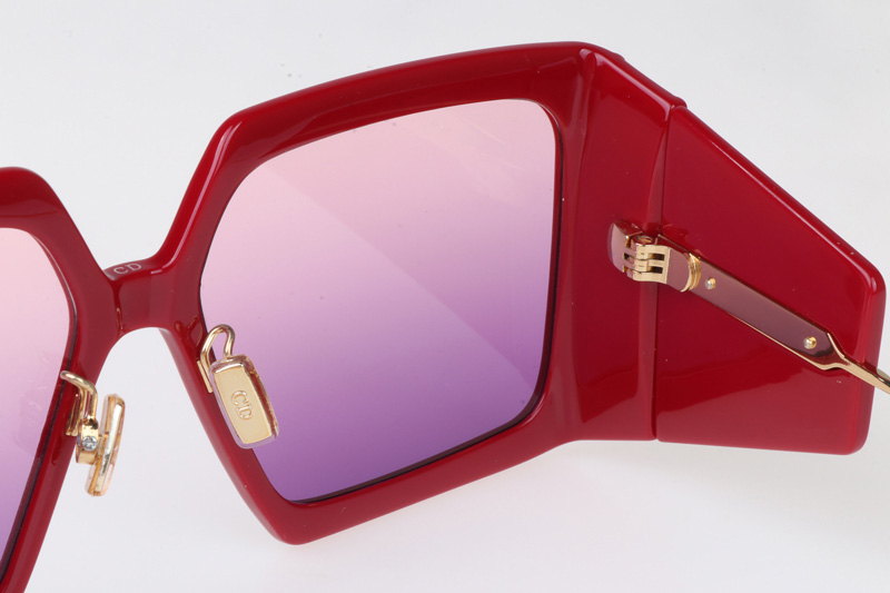 Solar SIU Sunglasses Red Gradient Purple