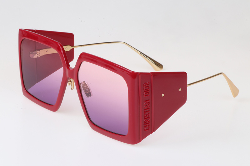 Solar SIU Sunglasses Red Gradient Purple