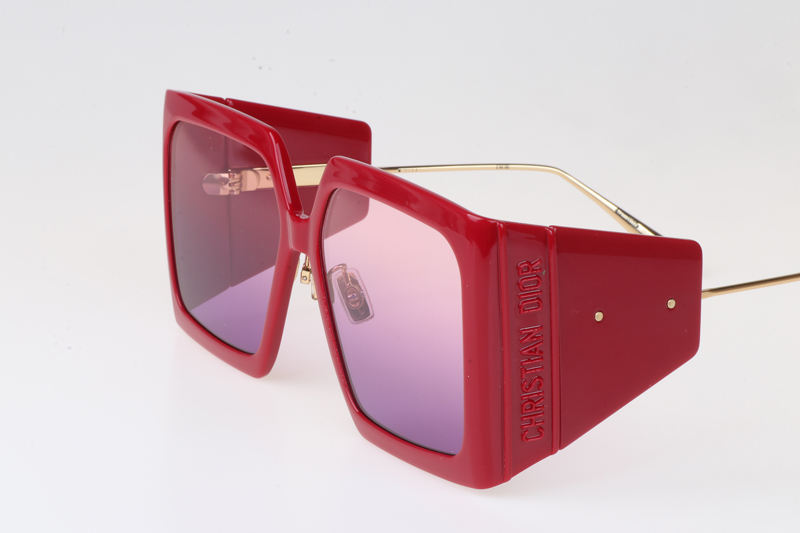 Solar SIU Sunglasses Red Gradient Purple