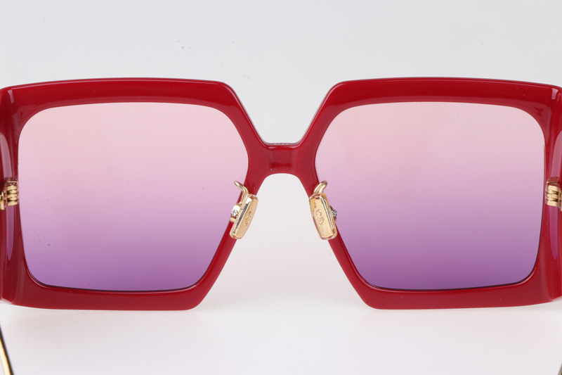 Solar SIU Sunglasses Red Gradient Purple