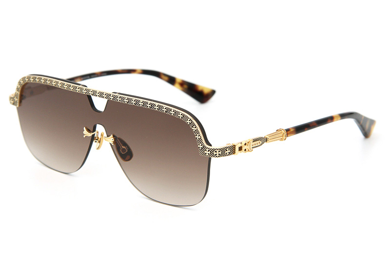 Spinner-A Sunglasses Gold Gradient Brown