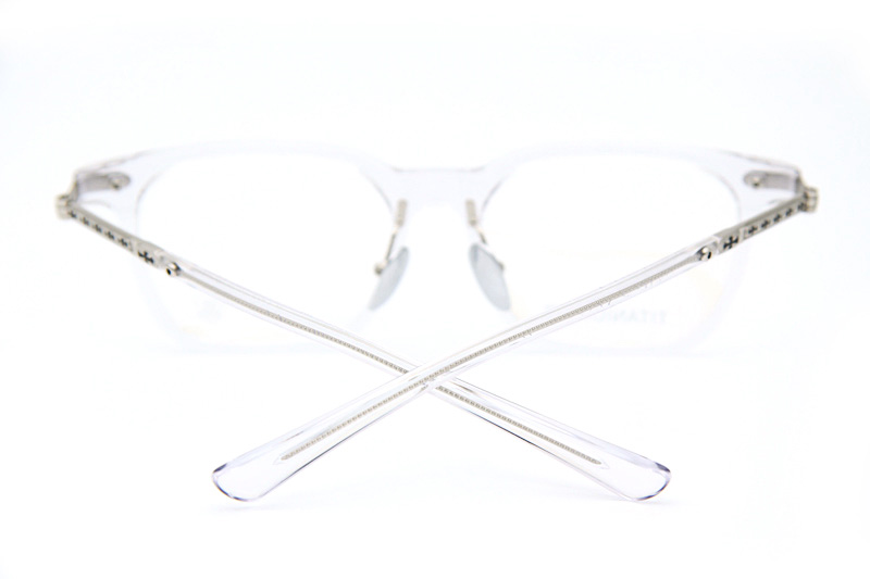 Spur Em Eyeglasses Clear Silver