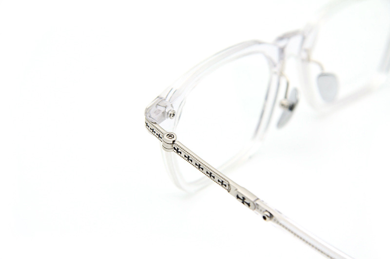 Spur Em Eyeglasses Clear Silver