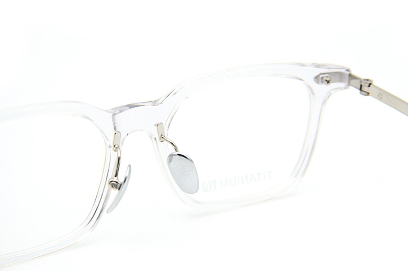 Spur Em Eyeglasses Clear Silver