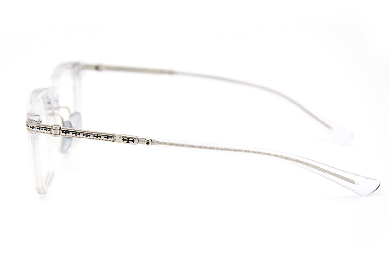 Spur Em Eyeglasses Clear Silver