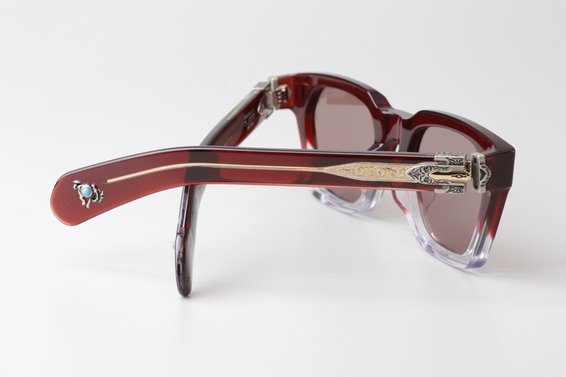 Sterett Sunglasses Red Transparent Brown