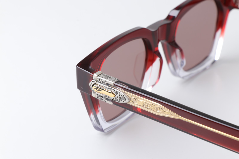 Sterett Sunglasses Red Transparent Brown