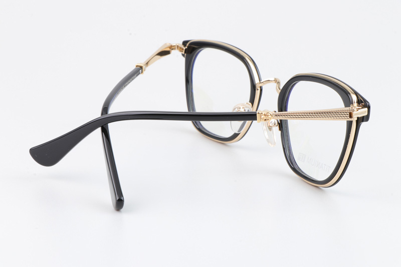 Strapadictome Eyeglasses Black Gold