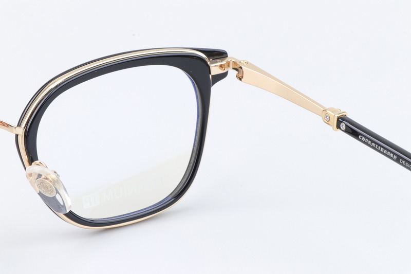 Strapadictome Eyeglasses Black Gold