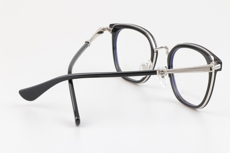 Strapadictome Eyeglasses Black Silver