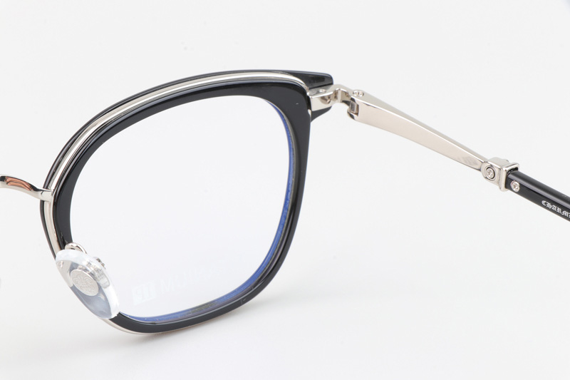 Strapadictome Eyeglasses Black Silver