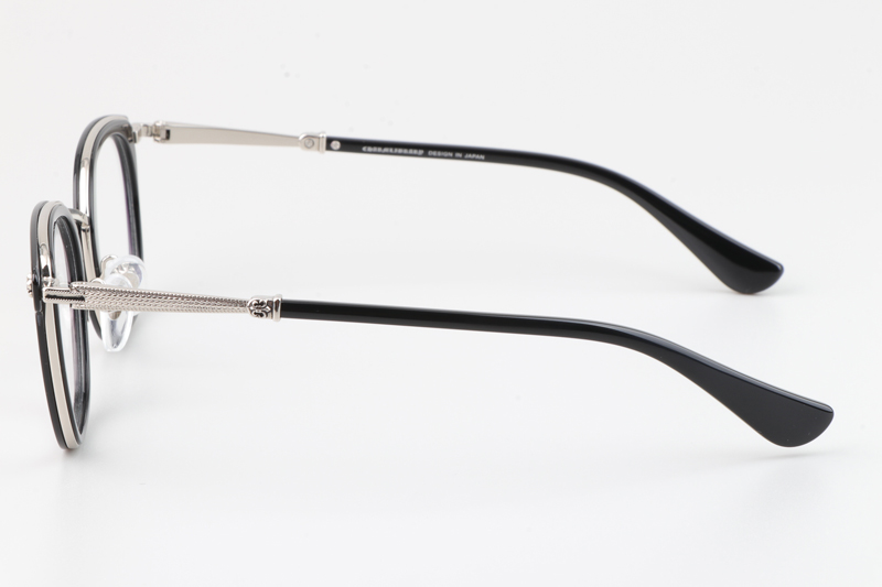 Strapadictome Eyeglasses Black Silver