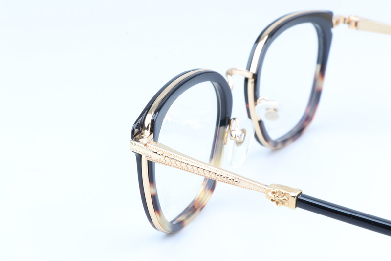 Strapadictome Eyeglasses Black Tortoise Gold