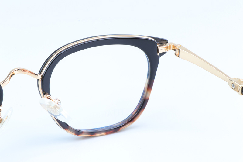 Strapadictome Eyeglasses Black Tortoise Gold