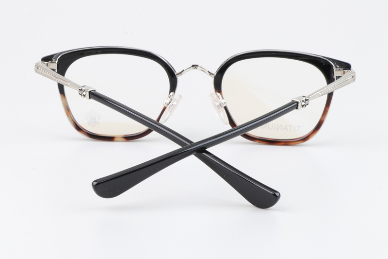 Strapadictome Eyeglasses Black Tortoise Silver