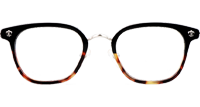 Strapadictome Eyeglasses Black Tortoise Silver