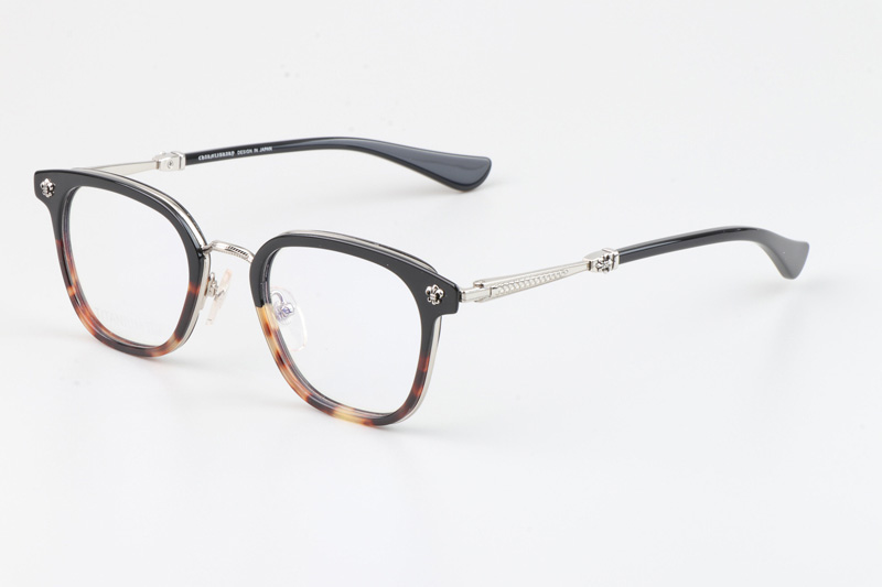 Strapadictome Eyeglasses Black Tortoise Silver