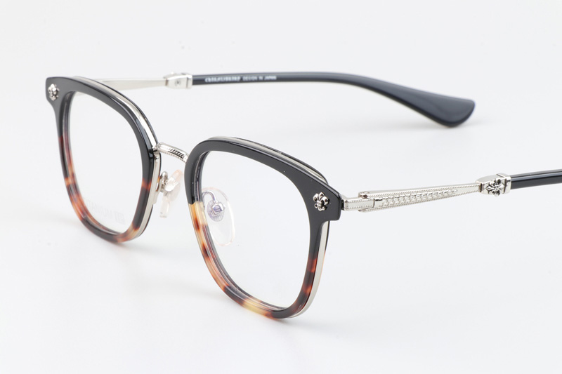 Strapadictome Eyeglasses Black Tortoise Silver