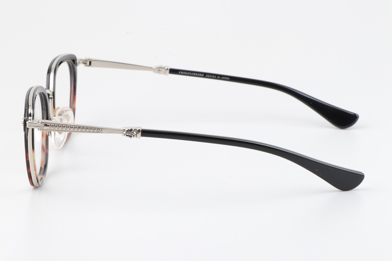 Strapadictome Eyeglasses Black Tortoise Silver