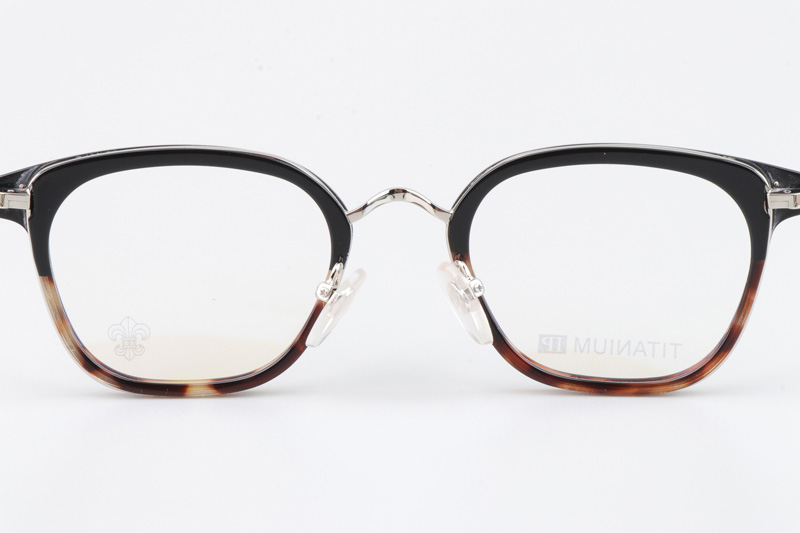 Strapadictome Eyeglasses Black Tortoise Silver