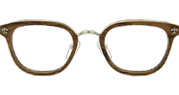 Strapadictome Eyeglasses Wood Brown Silver