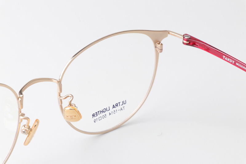 TA1514 Eyeglasses C5 Red Gold