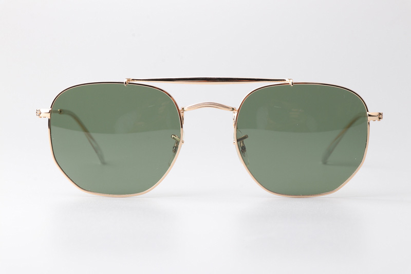 TC3648 Sunglasses Polarized Gold Green