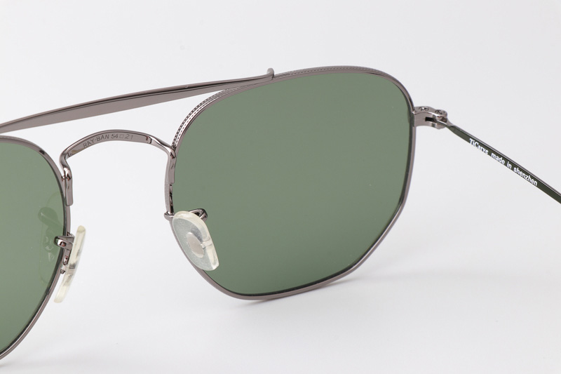 TC3648 Sunglasses Polarized Gunmetal Green