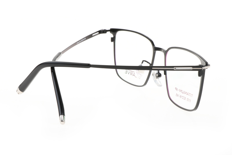 TC8100 Eyeglasses Black Silver