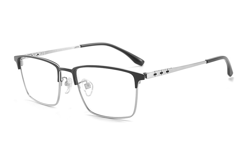 TC8113 Eyeglasses Black Silver