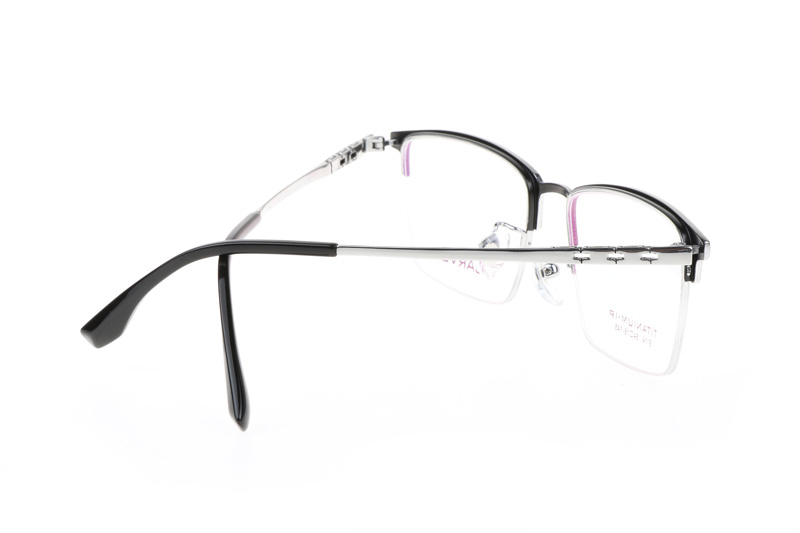 TC8114 Eyeglasses Black Silver