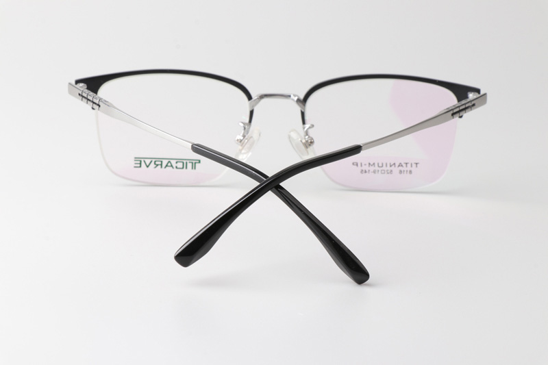 TC8116 Eyeglasses Black Silver