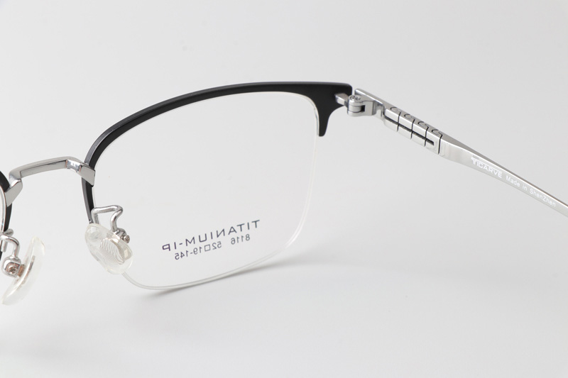 TC8116 Eyeglasses Black Silver