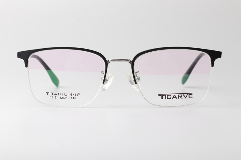 TC8116 Eyeglasses Black Silver