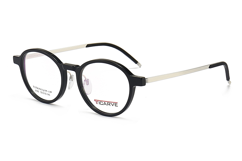 TC8185 Eyeglasses Black Silver