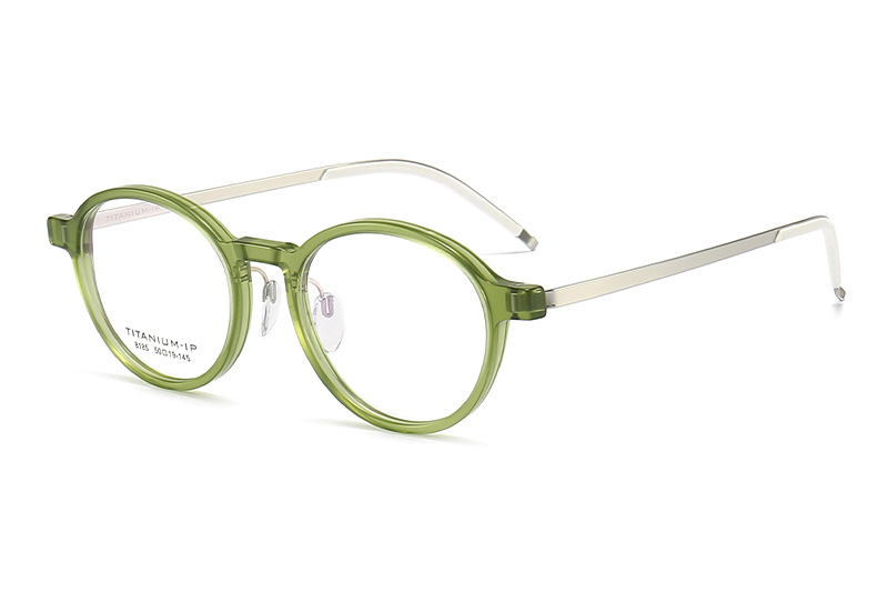 TC8185 Eyeglasses Green Silver