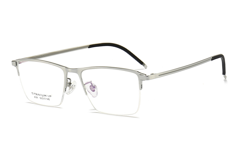 TC8191 Eyeglasses Silver Black
