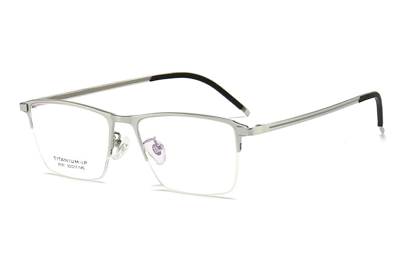 TC8191 Eyeglasses Silver Black