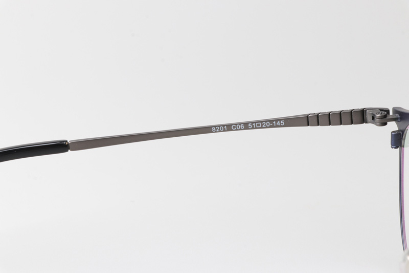 TC8201 Eyeglasses Blue Gunmetal