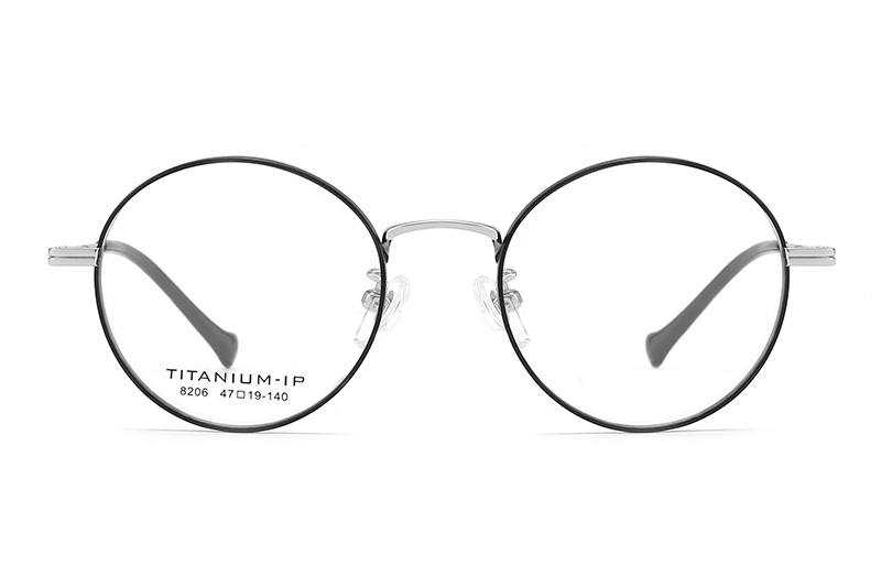 TC8206 Eyeglasses Black Silver