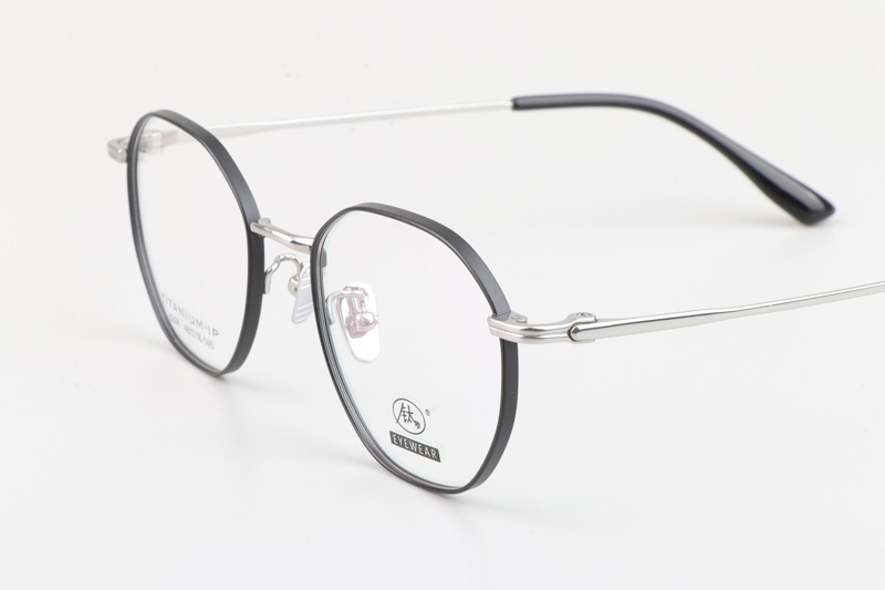 TC8208 Eyeglasses Black Silver