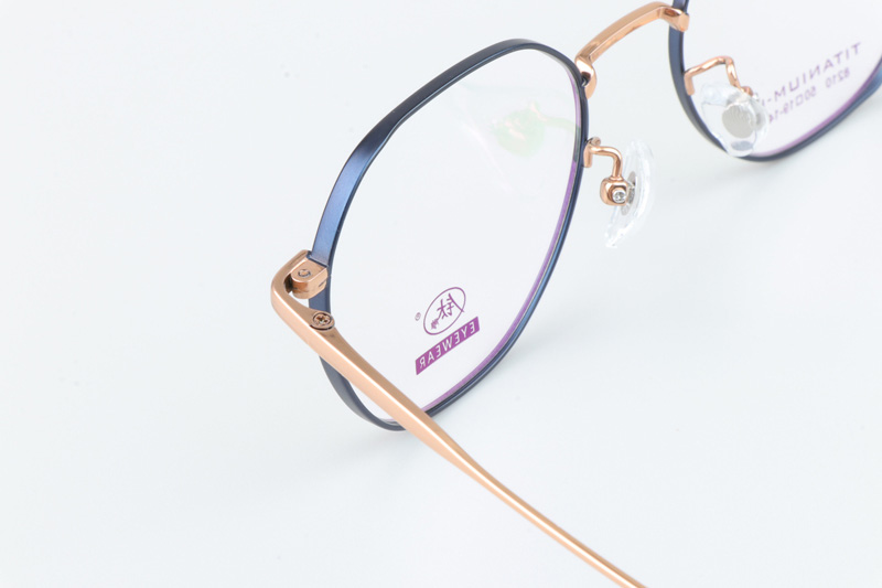 TC8210 Eyeglasses Blue Gold