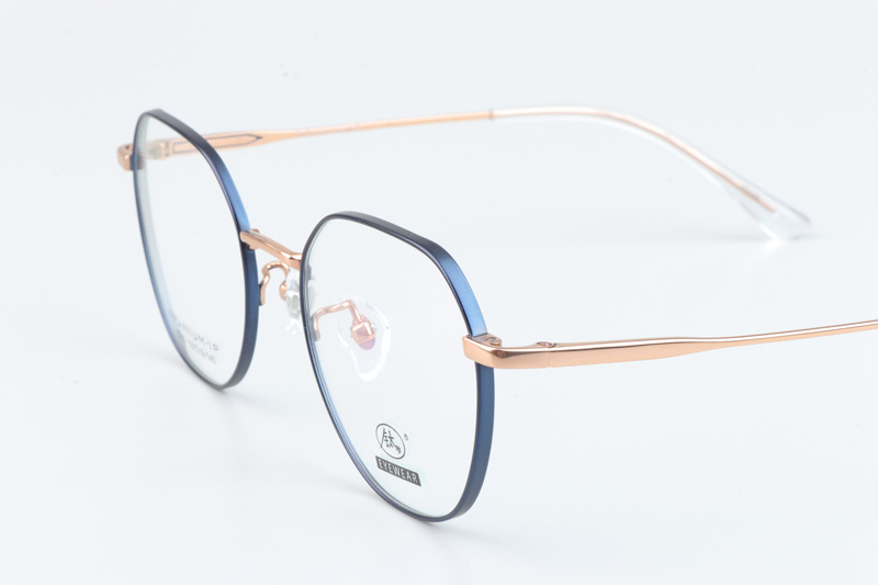 TC8210 Eyeglasses Blue Gold