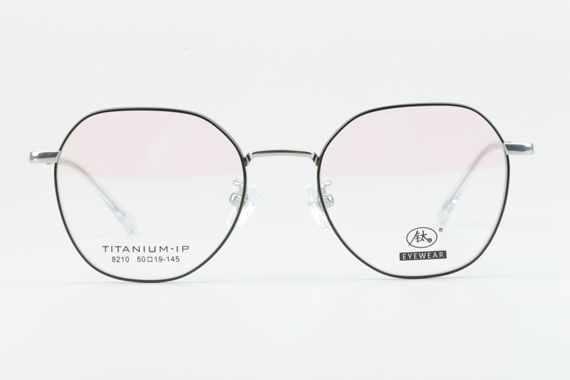 TC8210 Eyeglasses Green Silver