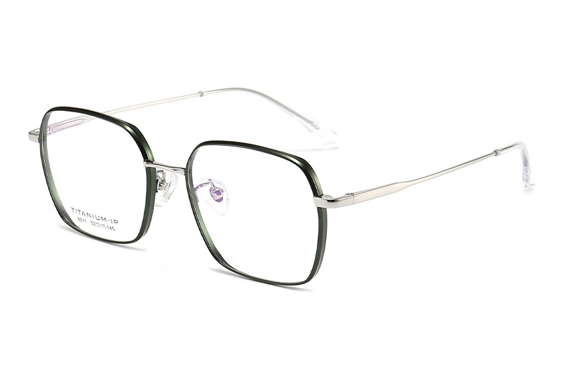 TC8211 Eyeglasses Green Silver