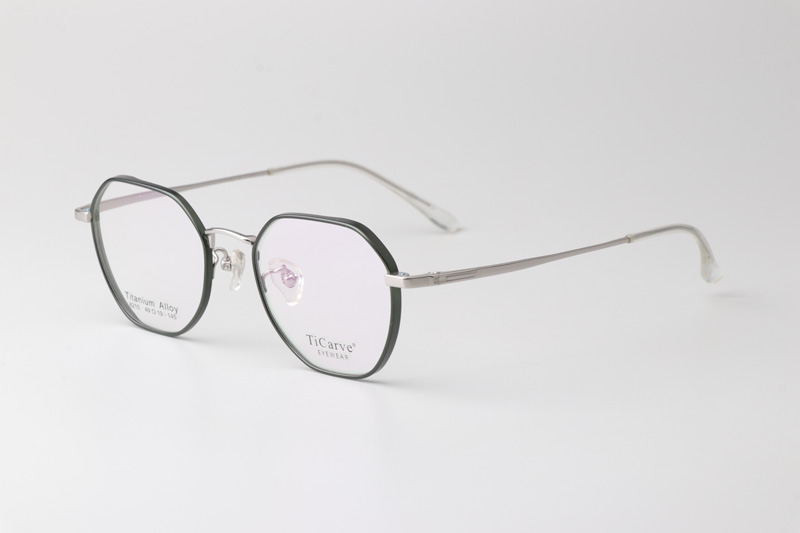 TC8215 Eyeglasses Green Silver