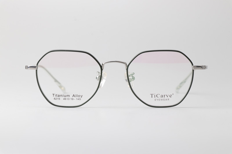 TC8215 Eyeglasses Green Silver