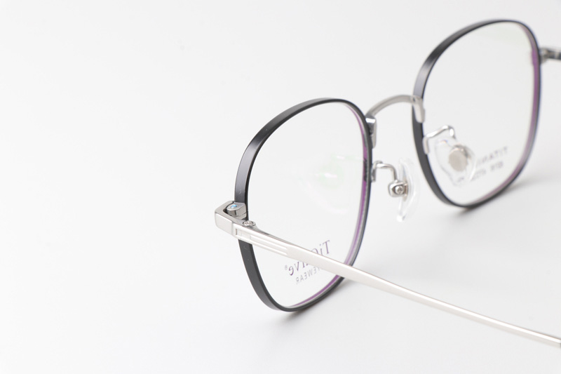 TC8216 Eyeglasses Black Silver