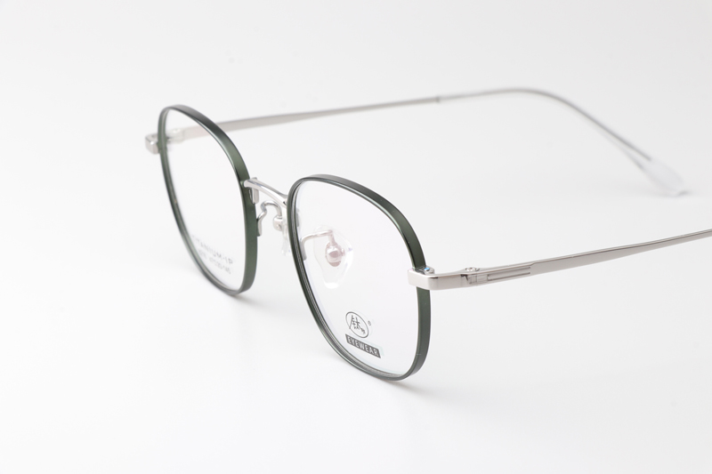 TC8216 Eyeglasses Green Silver